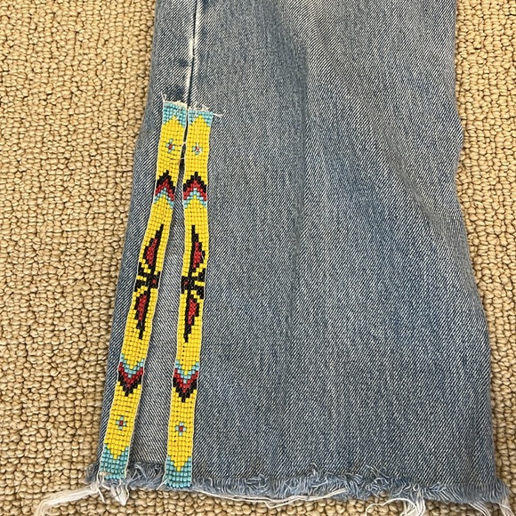 Vintage re-constructed detailed beaded Levi’s. Men’s converted into women’s. - Picture 6 of 15